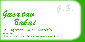 gusztav bakai business card